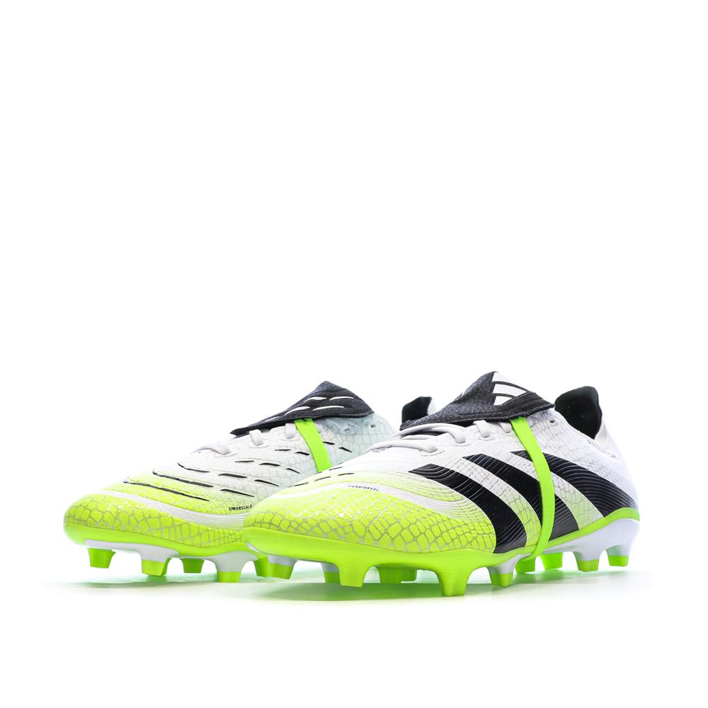 Chaussures de Foot Blanc/Jaune Adidas Predator League FT FG/MG vue 6