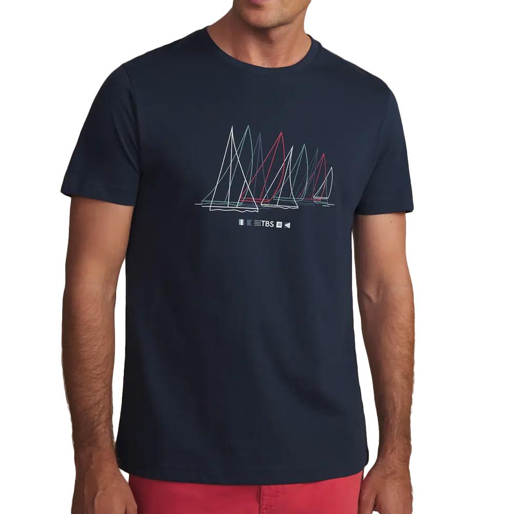 T-Shirt Marine Homme TBS Boat pas cher