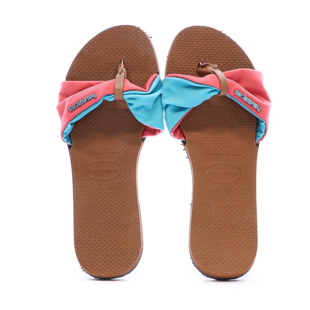 Chanclas rosas/marrones para mujer Havaianas Saint Tropez ver 3