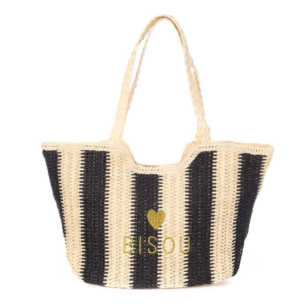 Bolso de playa para mujer Natural/Negro Gérard Pasquier barato