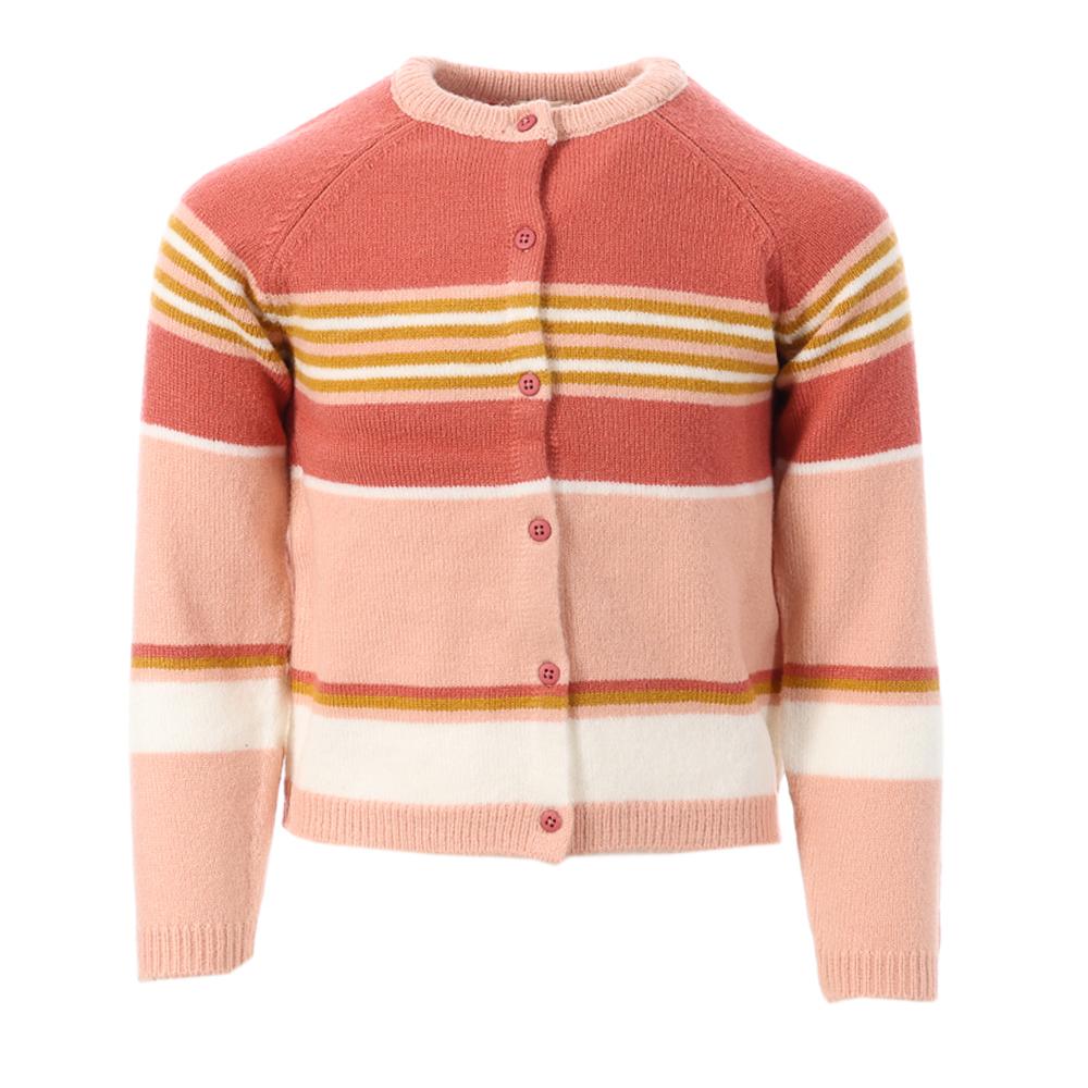 Pink Stripe Cardigan Girl EOM Ganon affordable