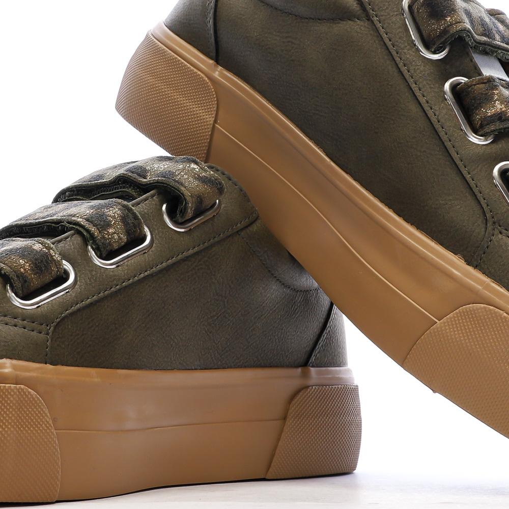 Zapatillas de plataforma caqui para mujer Kaporal Clovia ver 7