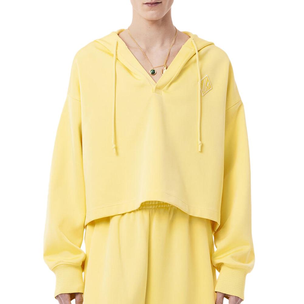 Gelbes Damen-Sweatshirt Lacoste Runway Oversized günstig