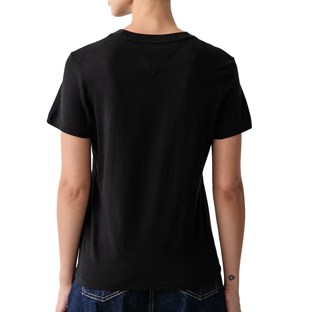 Schwarzes Damen-T-Shirt Tommy Hilfiger Classic Ansicht 2