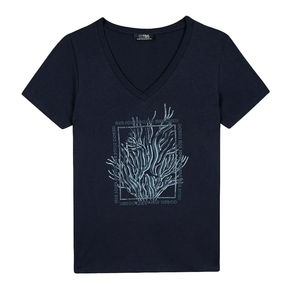 Camiseta azul marino para mujer TBS SEVKITEE barato