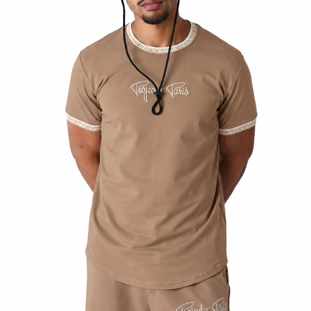 T-Shirt Taupe/Weiß für Herren Project X Paris 2511114 günstig