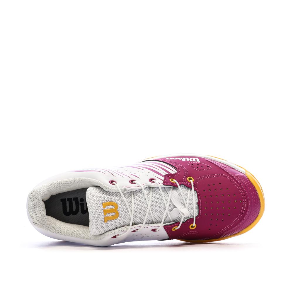 Chaussures de tennis Blanches/Roses Femme Wilson Kaos K 2.0 vue 4
