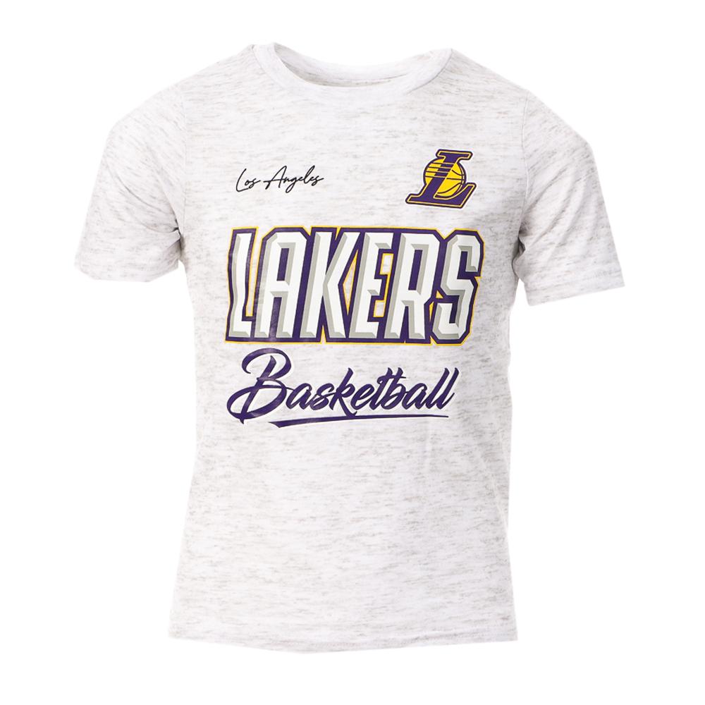 Los Angeles Lakers Camiseta de manga corta NBA Court Vs Gris, Niño barato