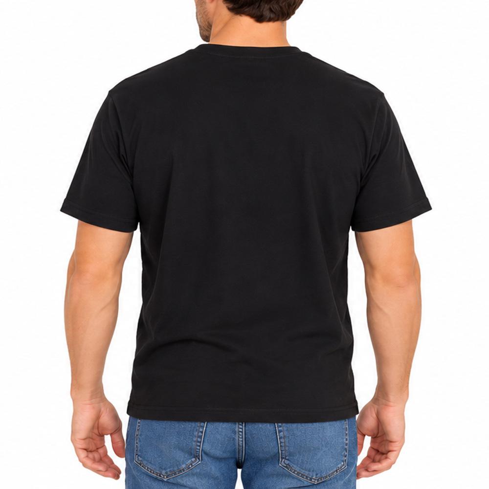 Schwarzes Herren-T-Shirt „Redskins“ mit Ärmeln Ansicht 2
