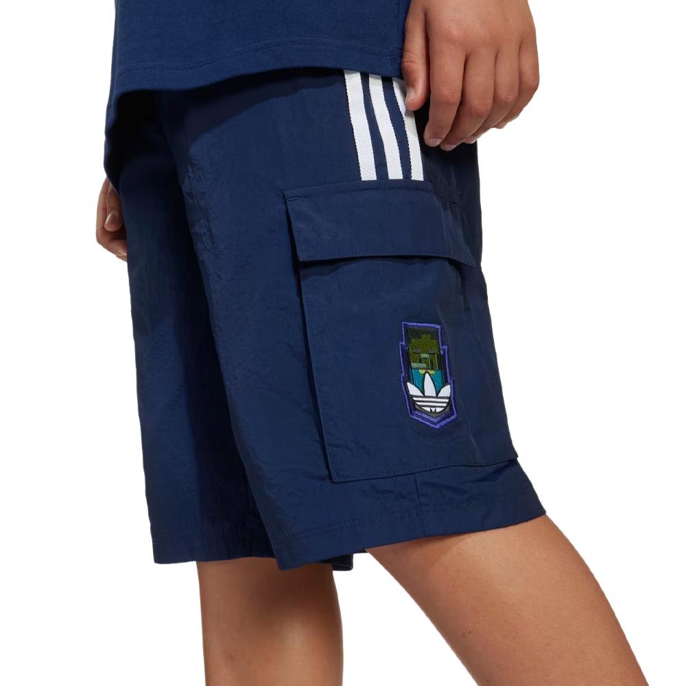 Pantalón corto cargo azul marino para niño de Adidas barato