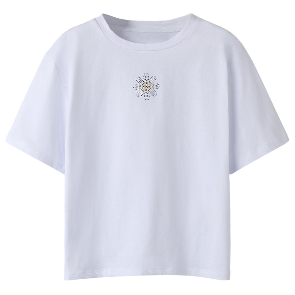 Girl's white/gold Name it Flonnis T-Shirt affordable