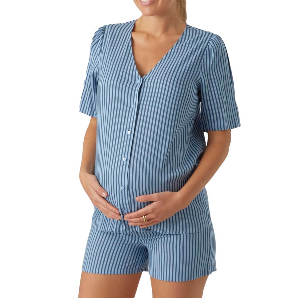 Women's Blue Maternity Pyjamas Mamalicious Jasmin affordable