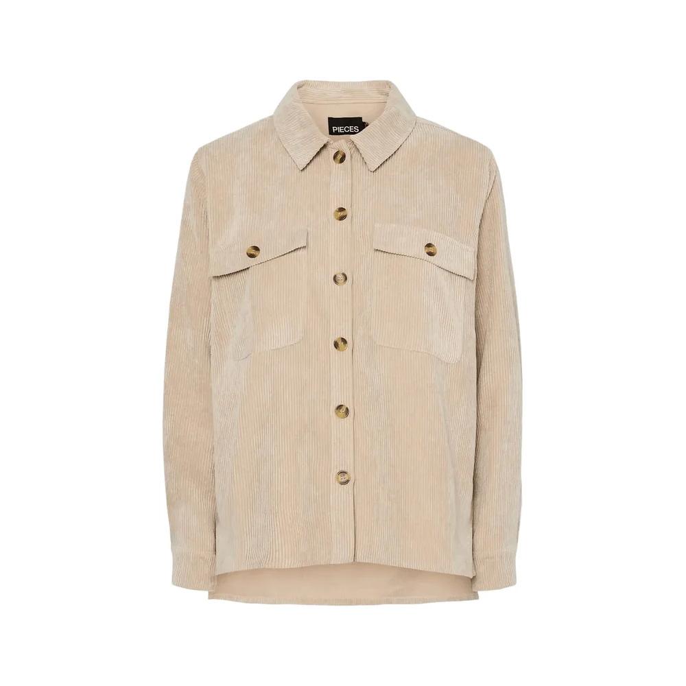 Pieces Beige Women’s Corduroy Overshirt Photo of the Espace des Marques %store% store - view of %key%