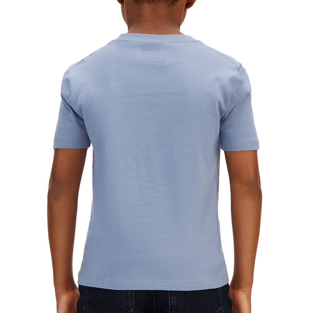 Camiseta azul para niño de Calvin Klein Jeans con insignia Mono Mini ver 2
