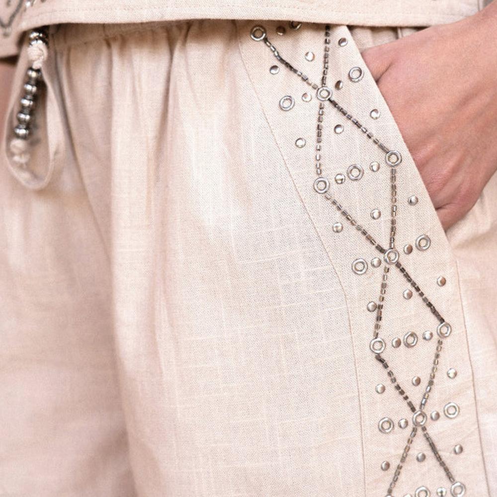 An'ge Ramalo Women's Beige Shorts Photo of the Espace des Marques %store% store - view of %key%