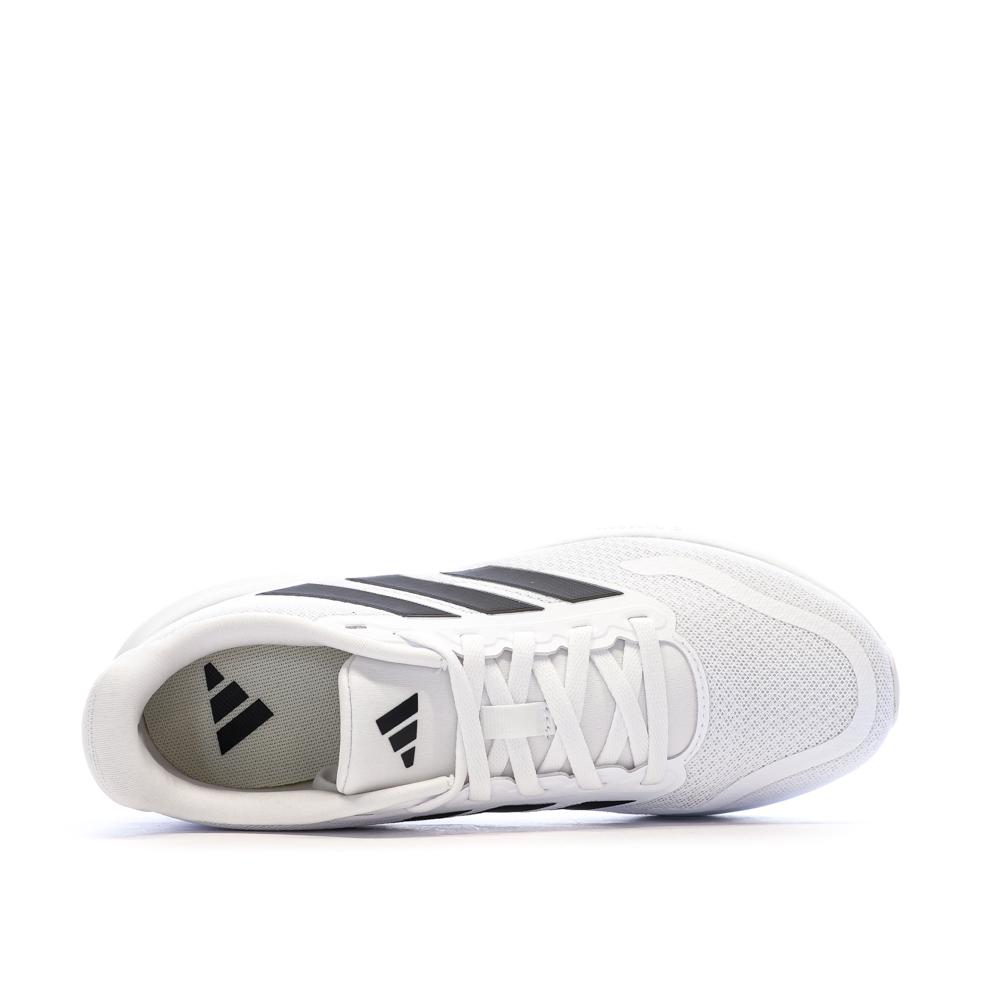 Chaussures Running Blanc/Noir Garçon Adidas Runfalcon vue 4