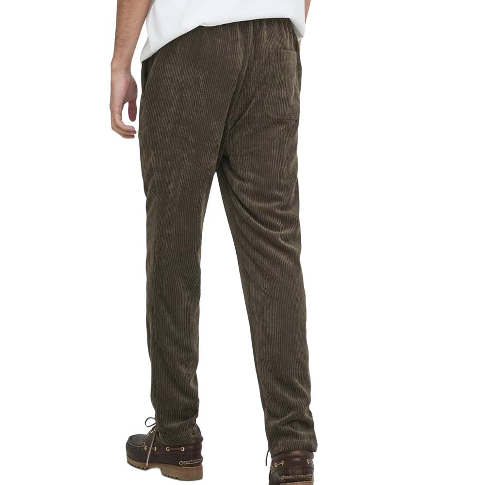Pantalon en velours Marron Homme Only & Sons Taper Corduroy vue 2