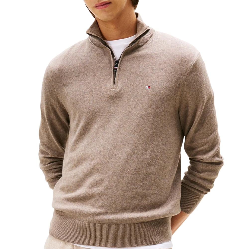 Pull Marron Homme Tommy Hilfiger Pima YBI pas cher