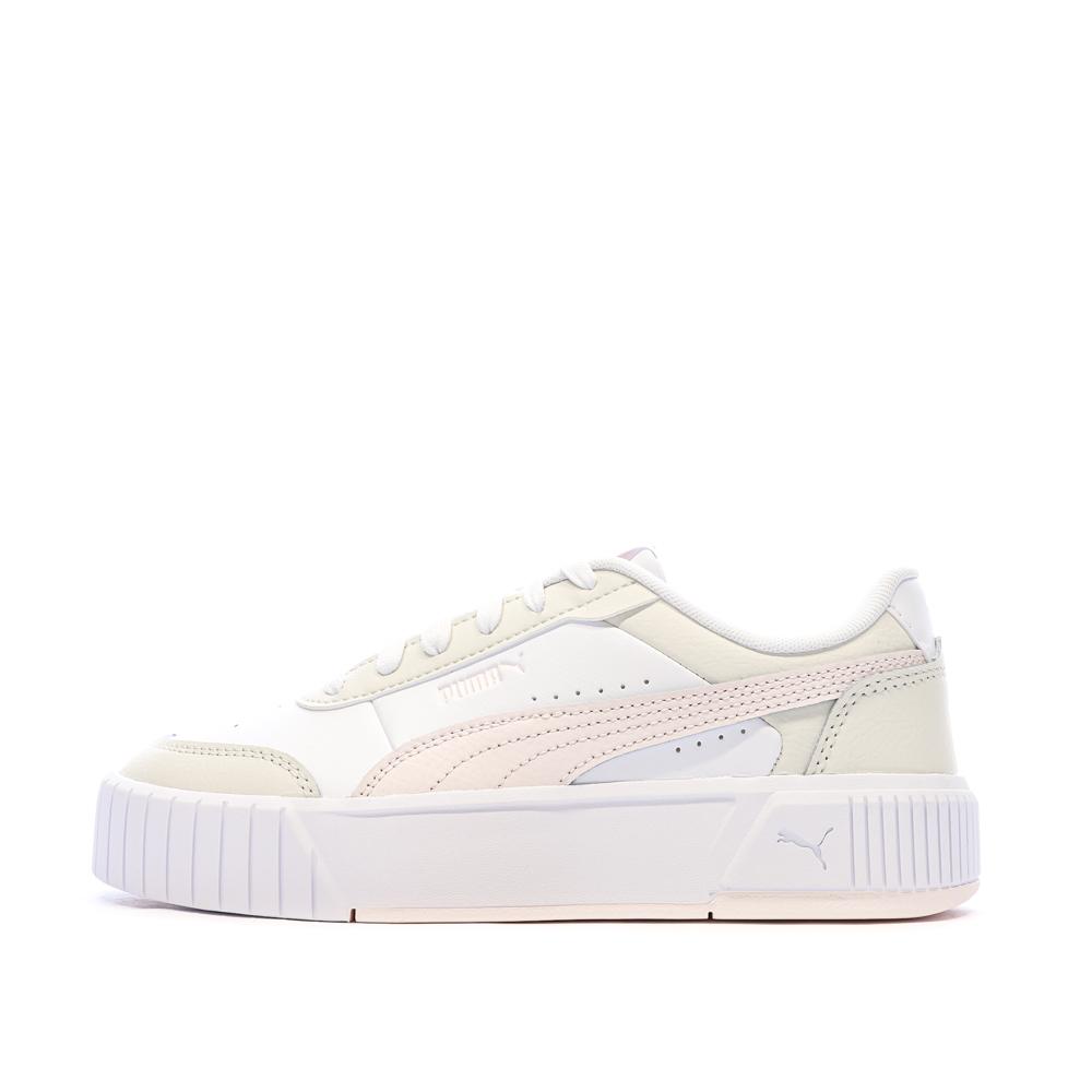 Baskets Blanc/Rose/Beige Femme Puma Carina Mia pas cher