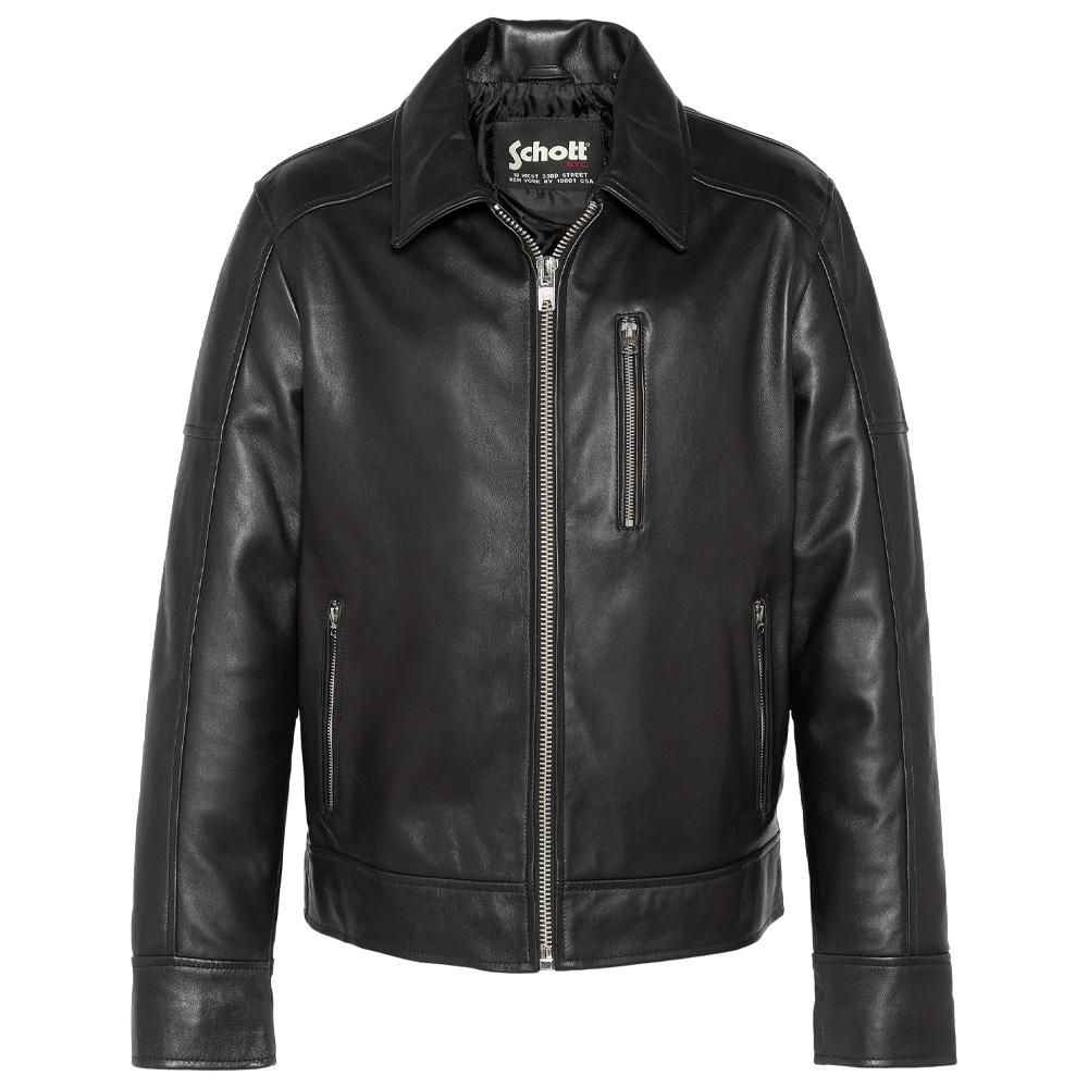 Schott LCADAM Men's Black Jacket Photo of the Espace des Marques %store% store - view of %key%