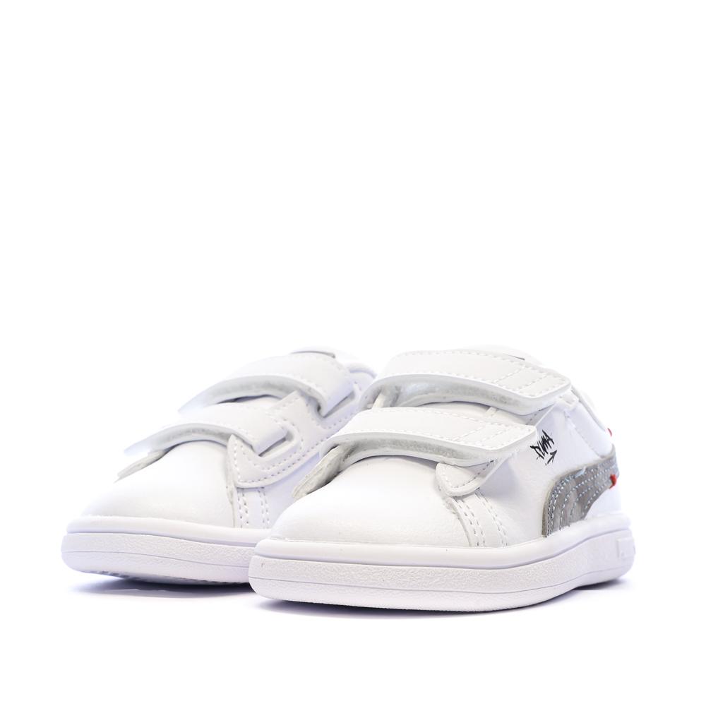 Zapatillas blancas para niño Puma Smash 3.0 Mid 9 ver 6