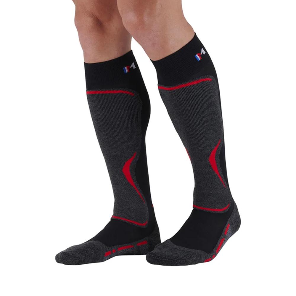 X1 Paire de Chaussettes Noir/Rouge Mixte Mi Ba Access pas cher