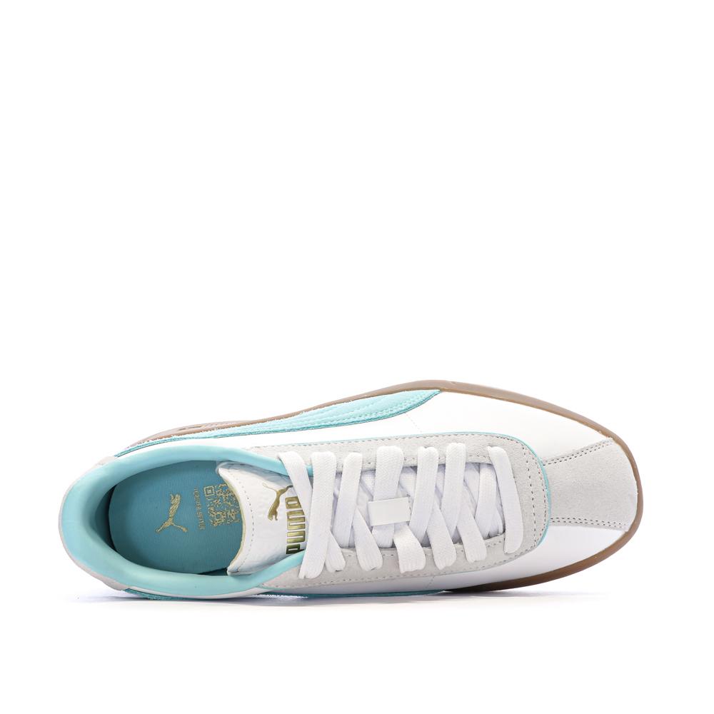 Baskets Blanches/Turquoise Femme Puma Club Klassika vue 4