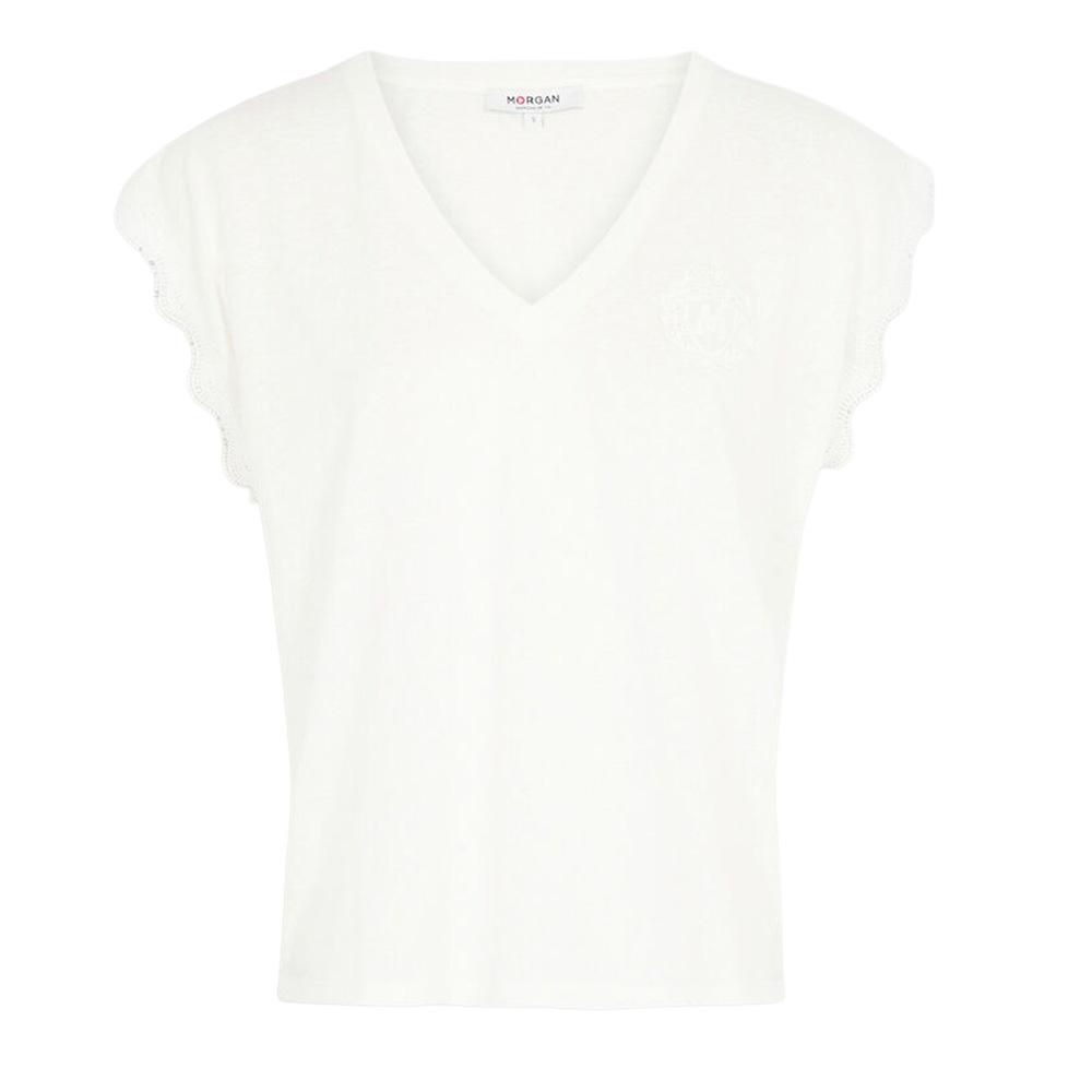 Morgan DECUME Women’s White T-shirt Photo of the Espace des Marques %store% store - view of %key%