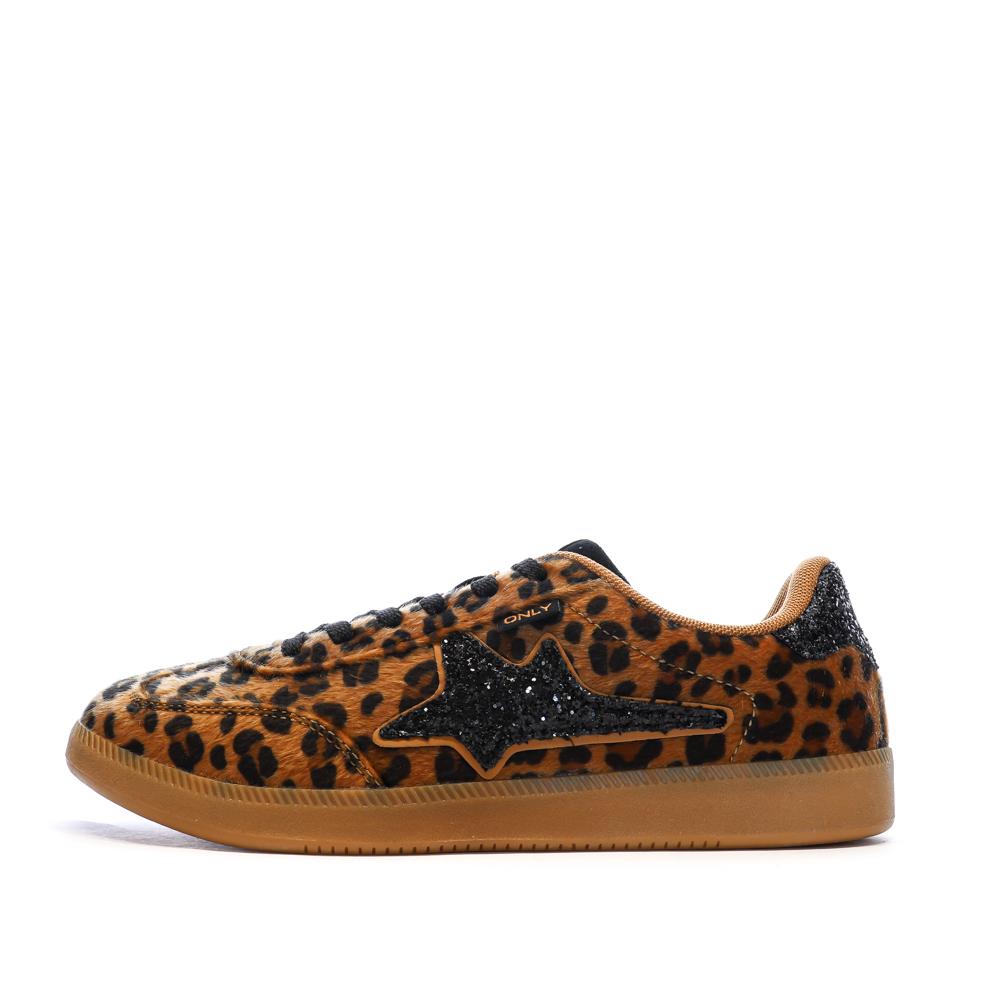 Baskets Camel/Noires Femme Only Sandra pas cher