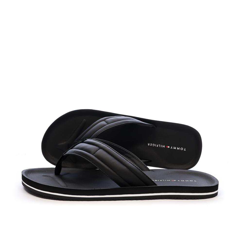 Tongs Noires Homme Tommy Hilfiger Padded pas cher