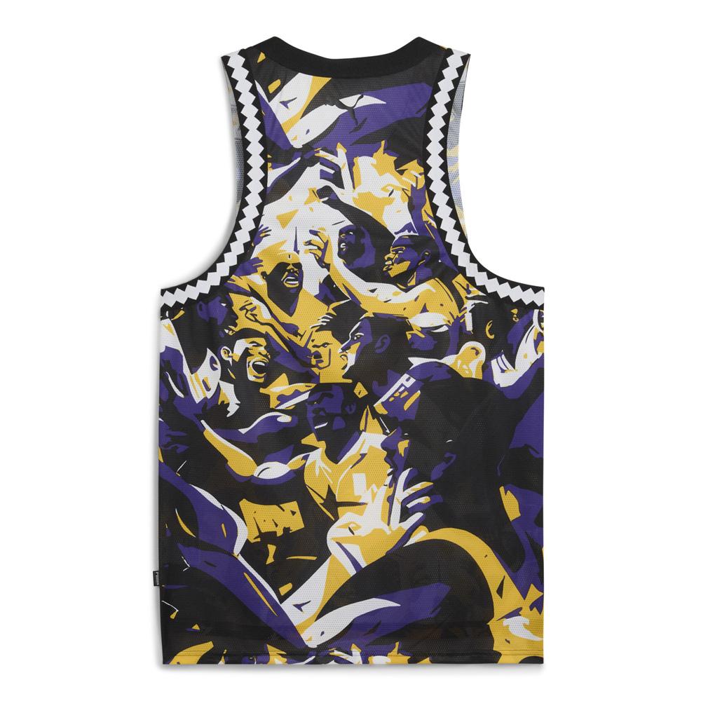 Puma Rival Rage Aop Mesh Tanktop für Herren, violett/gelb günstig