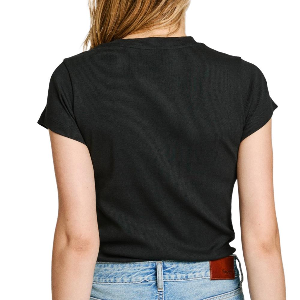 Women's Black T-Shirt Pepe jeans PL506037 Photo of the Espace des Marques %store% store - view of %key%