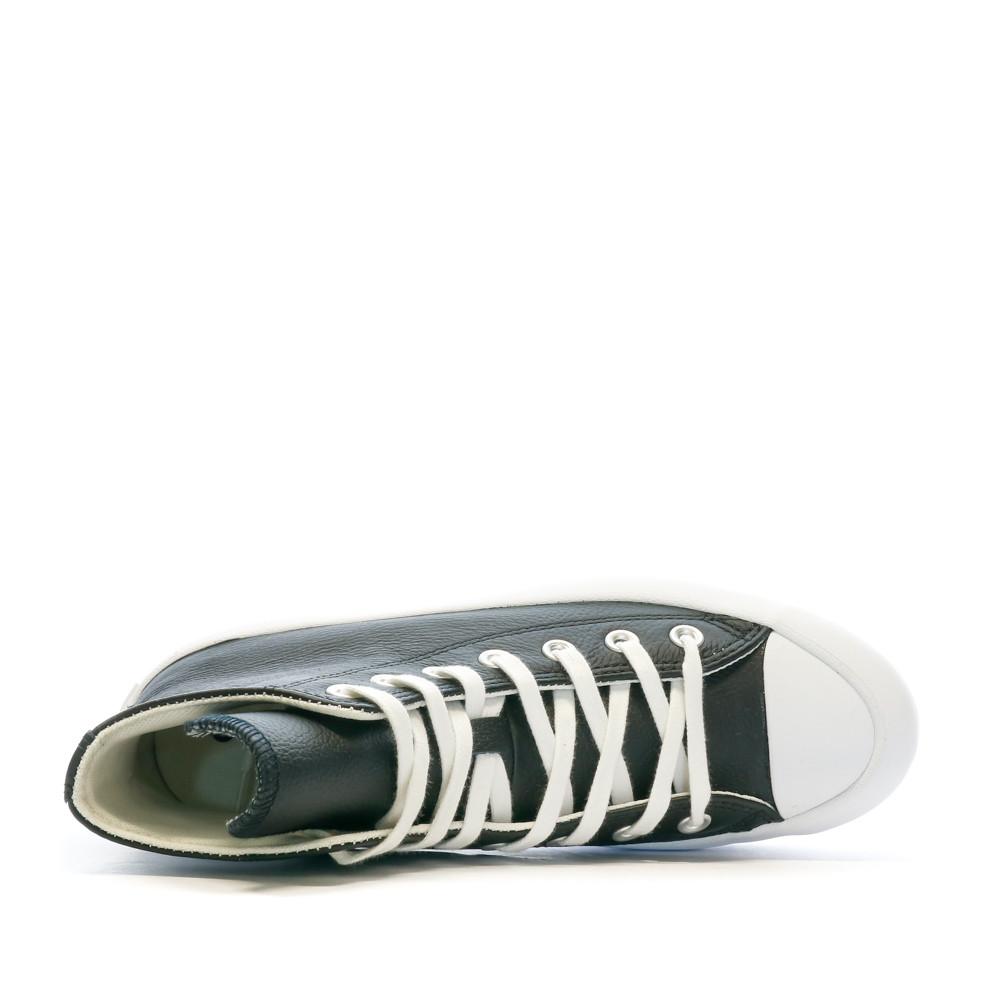 Zapatillas Converse negras con tacos para mujer ver 4
