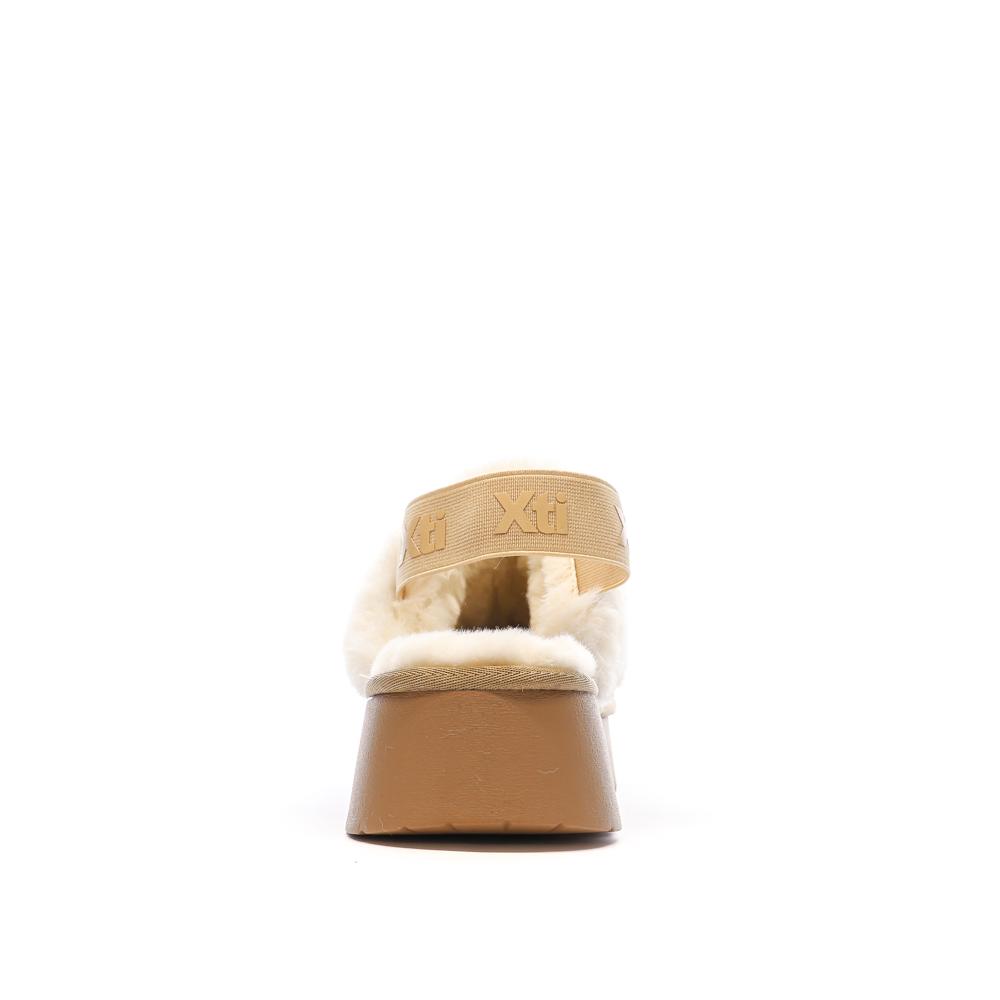 Beige Zuecos de mujer con banda elástica Xti Microfibra ver 3