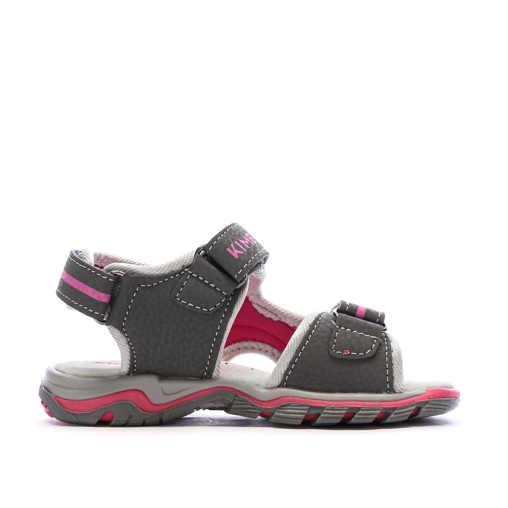 Sandalias grises/rojas para bebé Kimberfeel Missi ver 2
