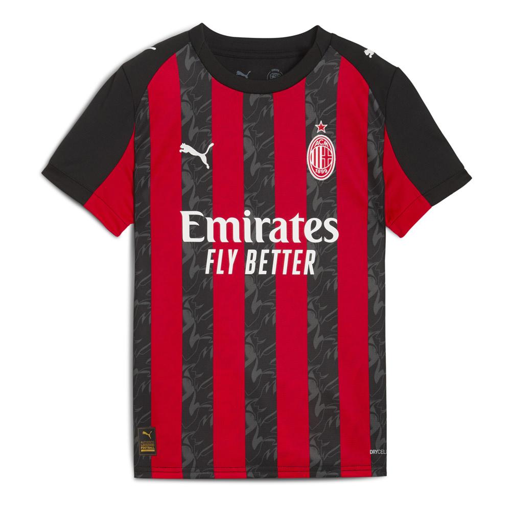 ACM Milan Fußballtrikot Rot/Schwarz für Jungen von Puma 25/26 günstig