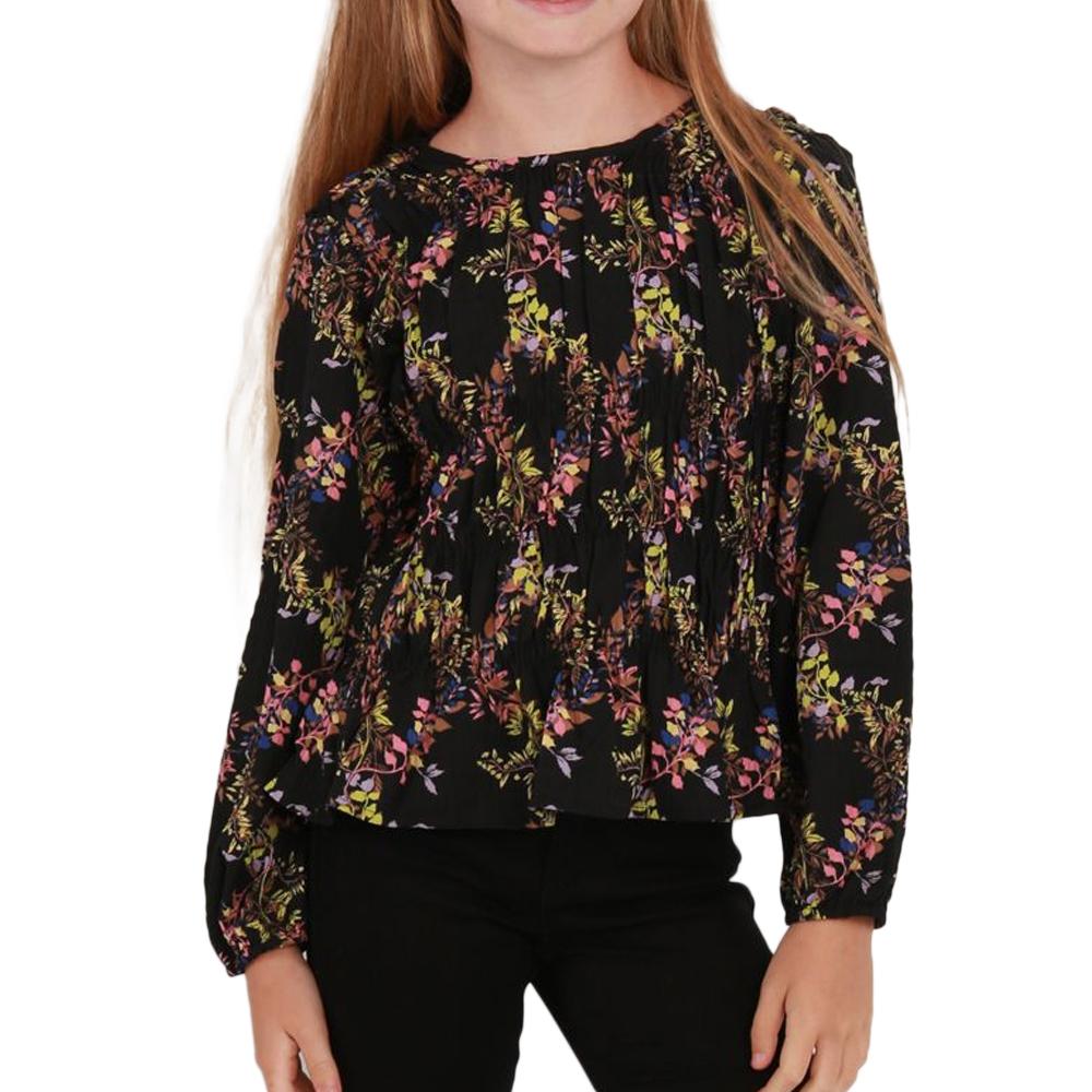 Vero Moda Lova Girl's Black Patterned Long Sleeve T-Shirt affordable