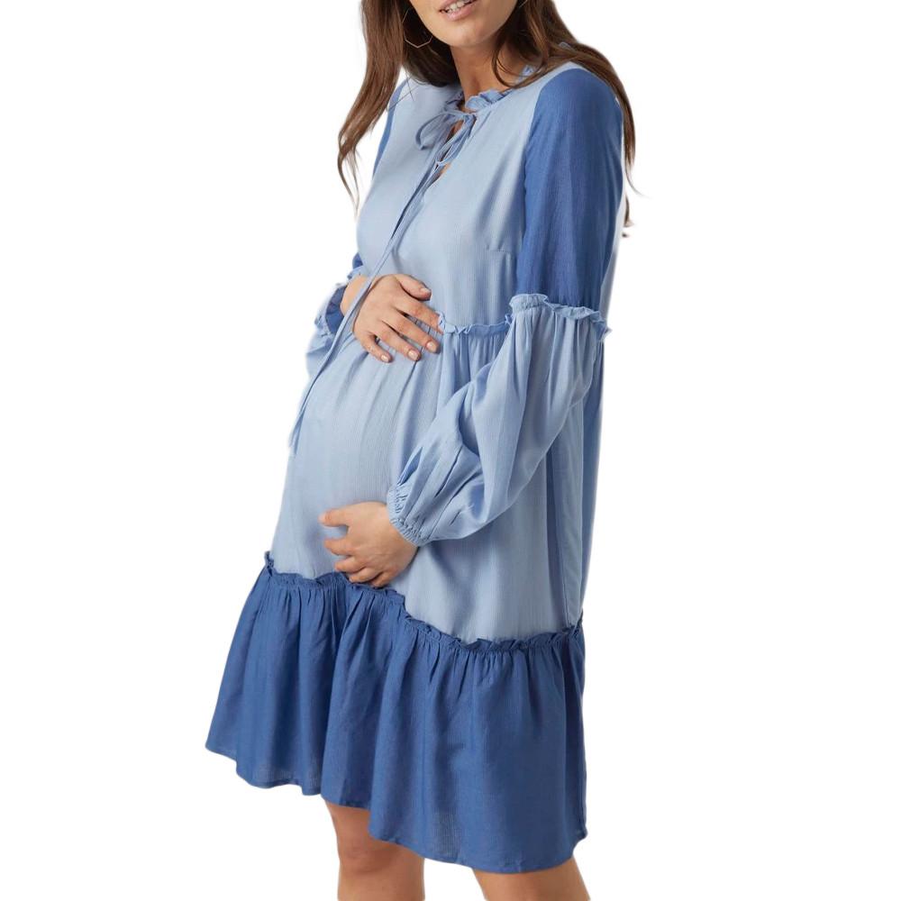 Vestido azul para mujer Mamalicious Mlzigga barato
