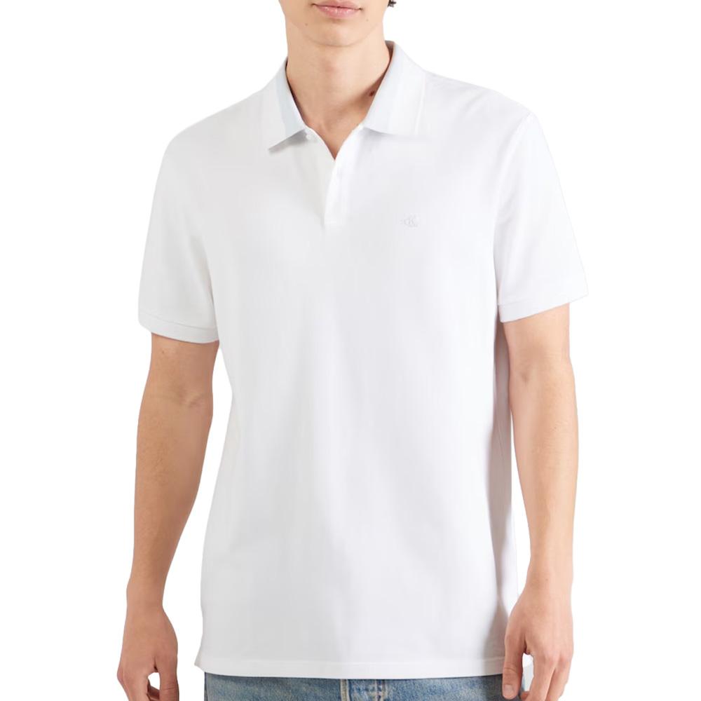Weißes Herren-Polohemd von Calvin Klein Jeans, lässiger Piqué-Schnitt günstig