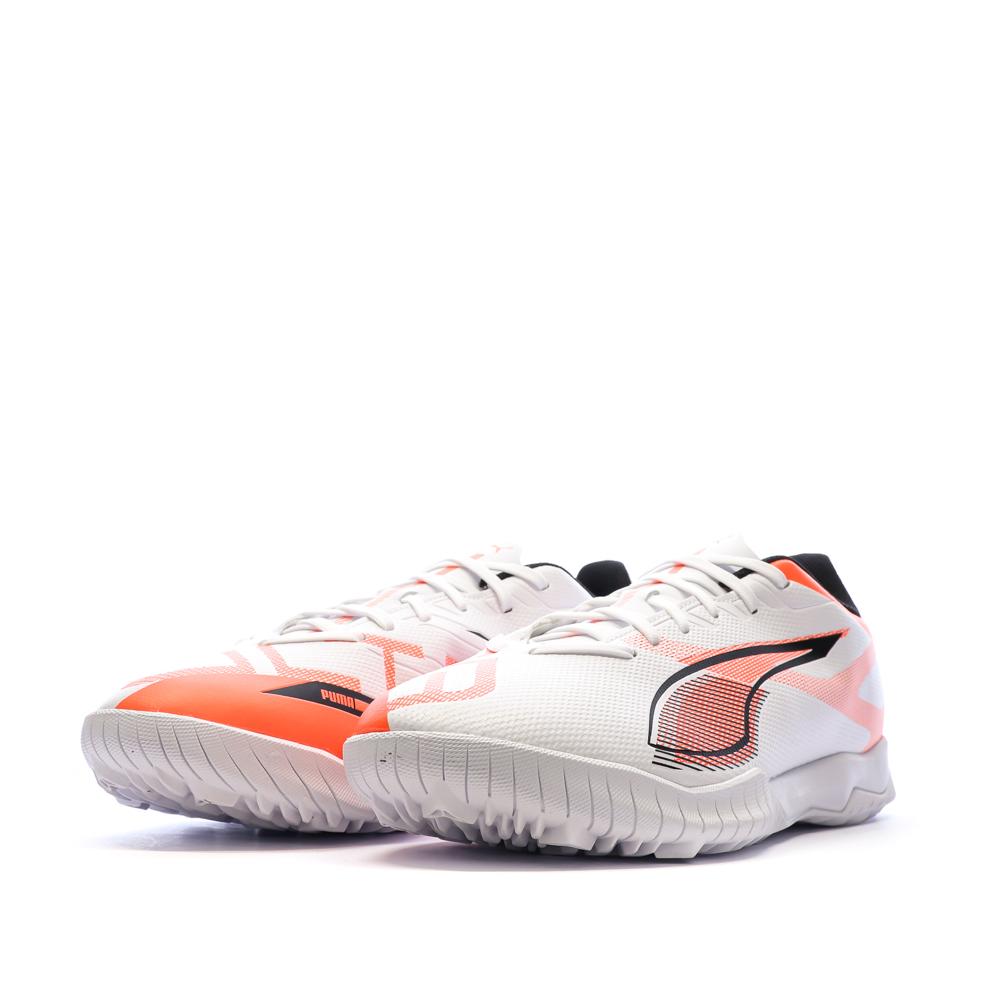 Chaussures de Football Blanches/Oranges Homme Puma Ultra 5 vue 6
