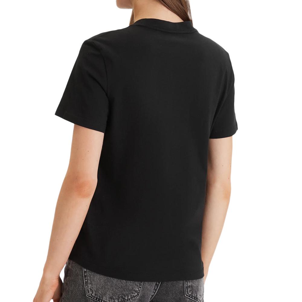 Schwarzes Damen-T-Shirt Calvin Klein Jeans SS Classic Ansicht 2