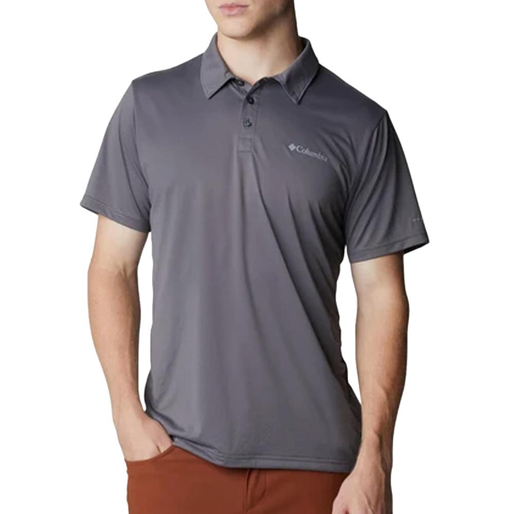 Polo gris para hombre Columbia Hike barato
