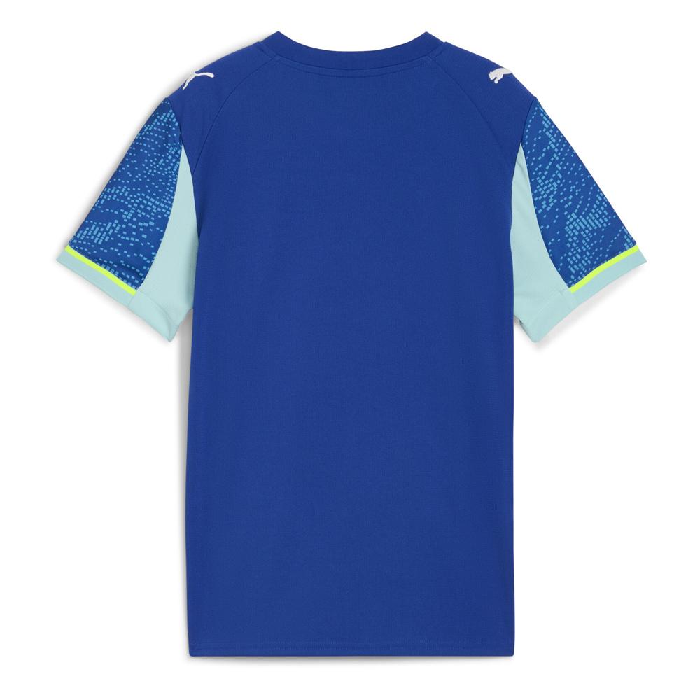 Camiseta de fútbol OM turquesa/azul/amarilla para niño de Puma 25/26 ver 2