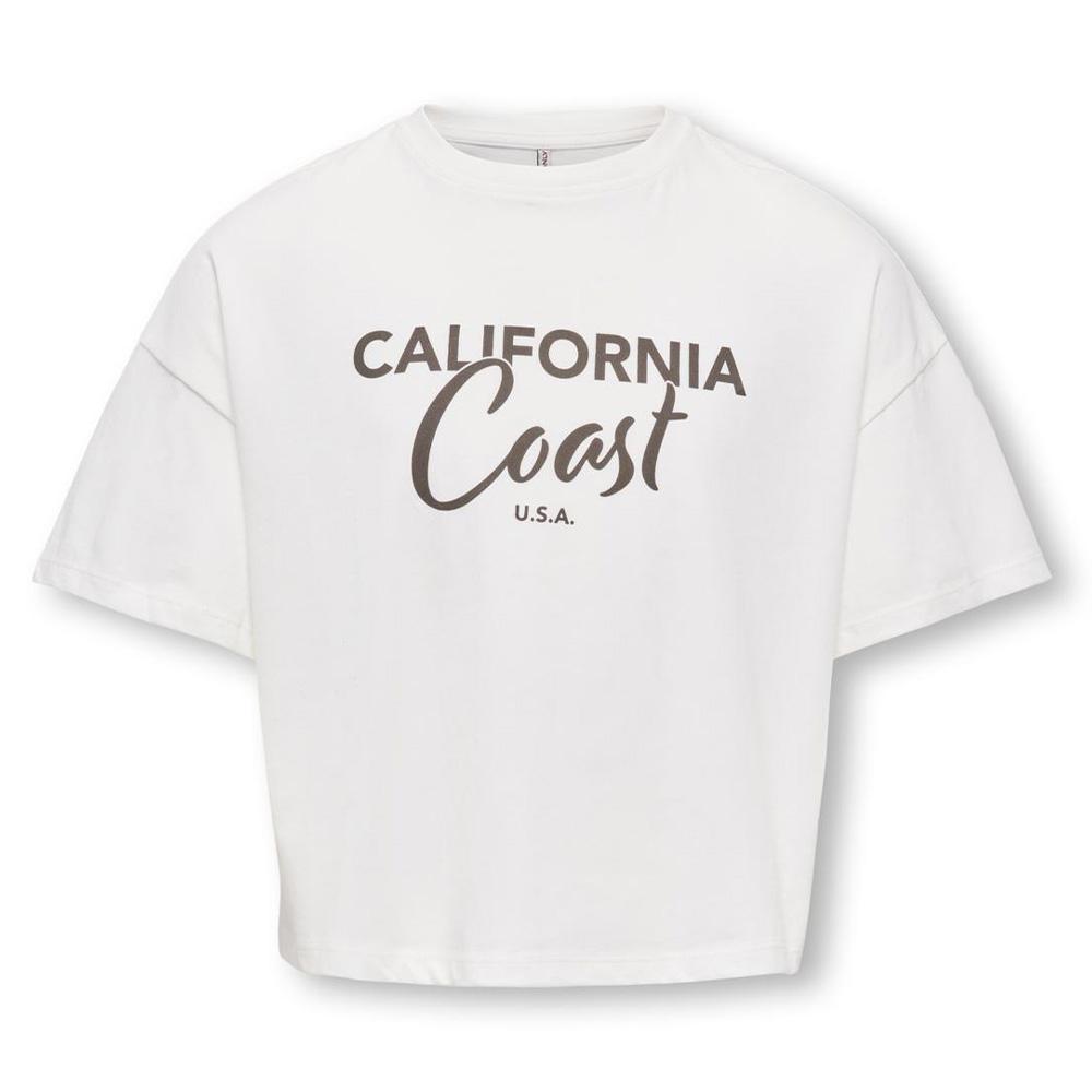 Camiseta blanca/marrón para niña ONLY Olivia barato