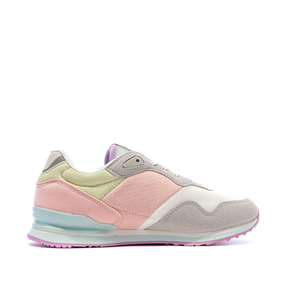 Graue/rosa/gelbe Sneaker für Damen von Pepe Jeans London Ansicht 2