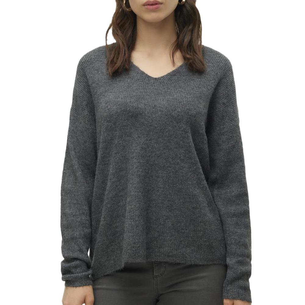 Jersey Vero Moda Crew Mujer Gris Oscuro barato