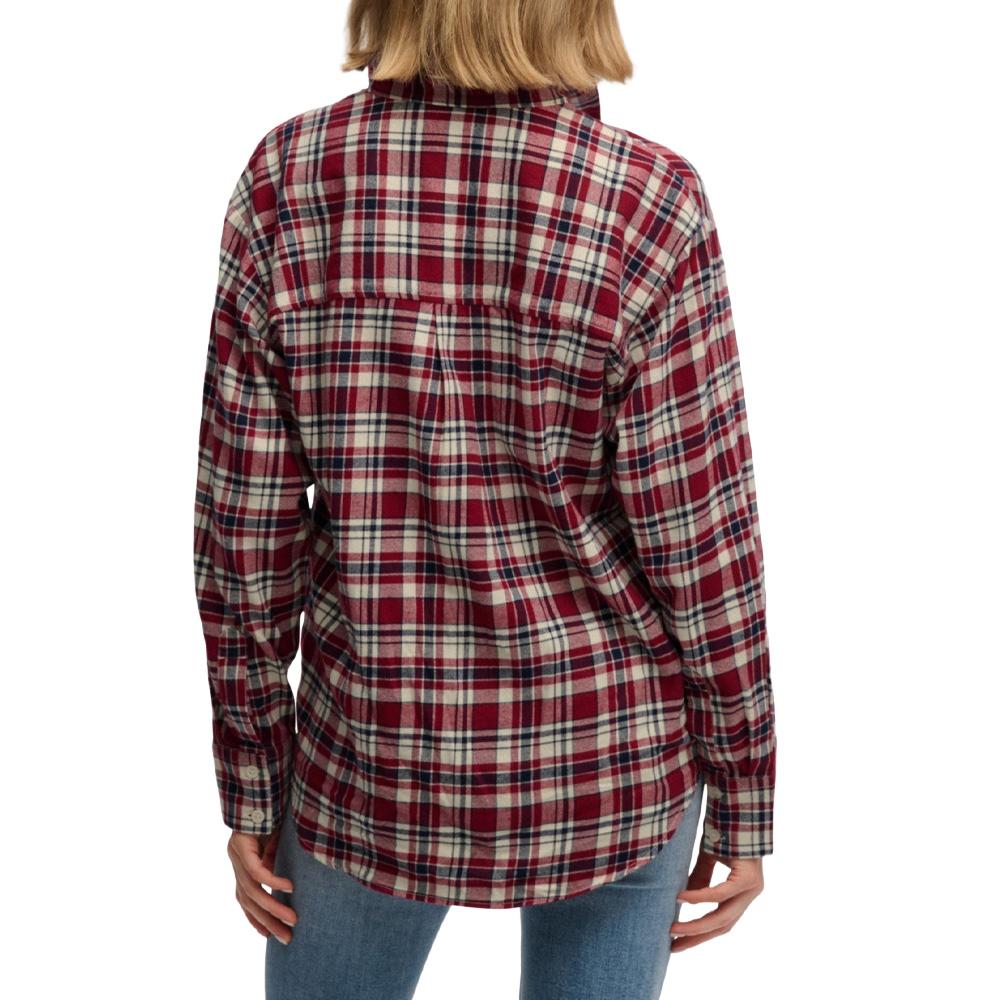 Chemise À Carreaux Bordeaux/Marine Femme Superdry Check vue 2