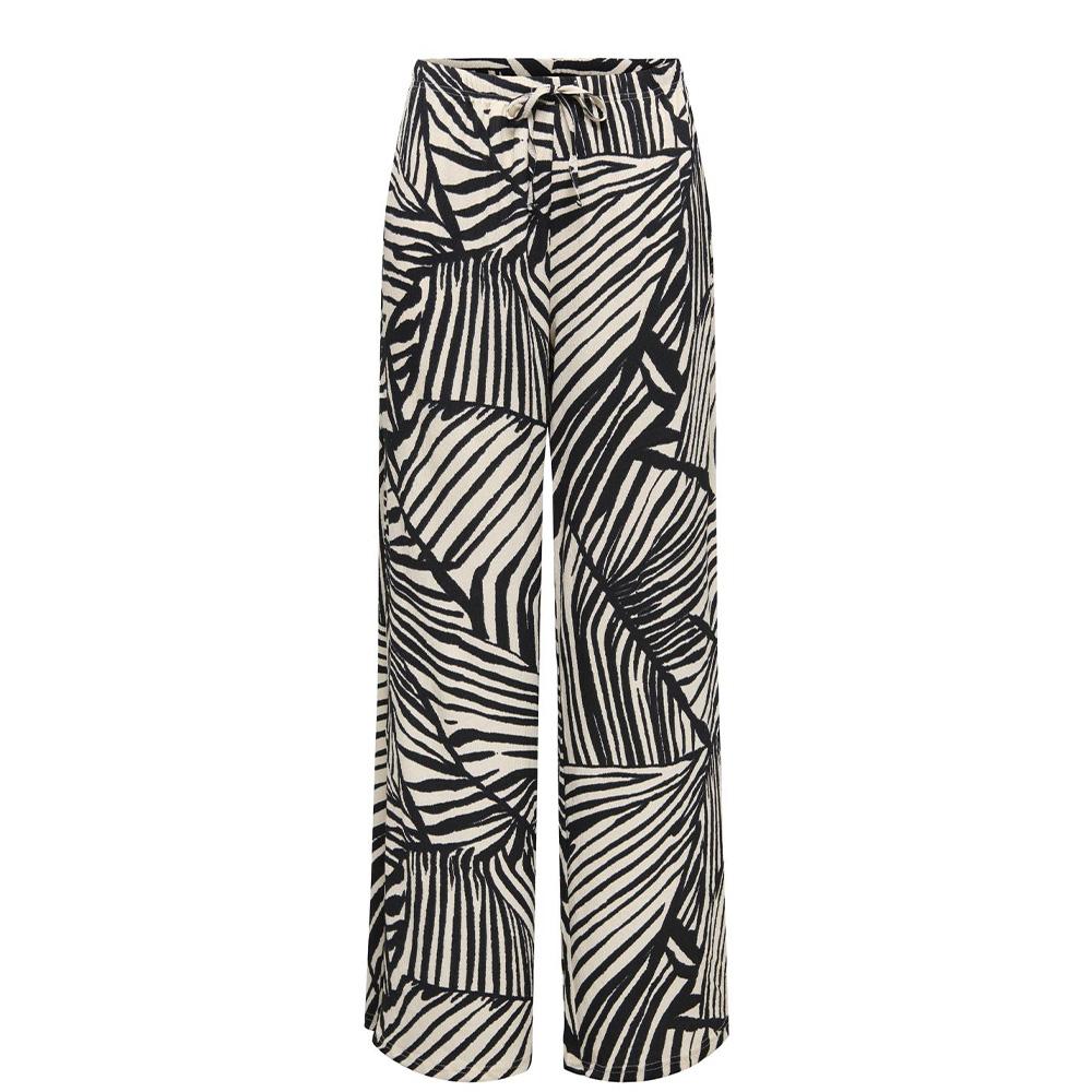 Pantalon fluide Beige/Noire Femme JDY Ebbie pas cher