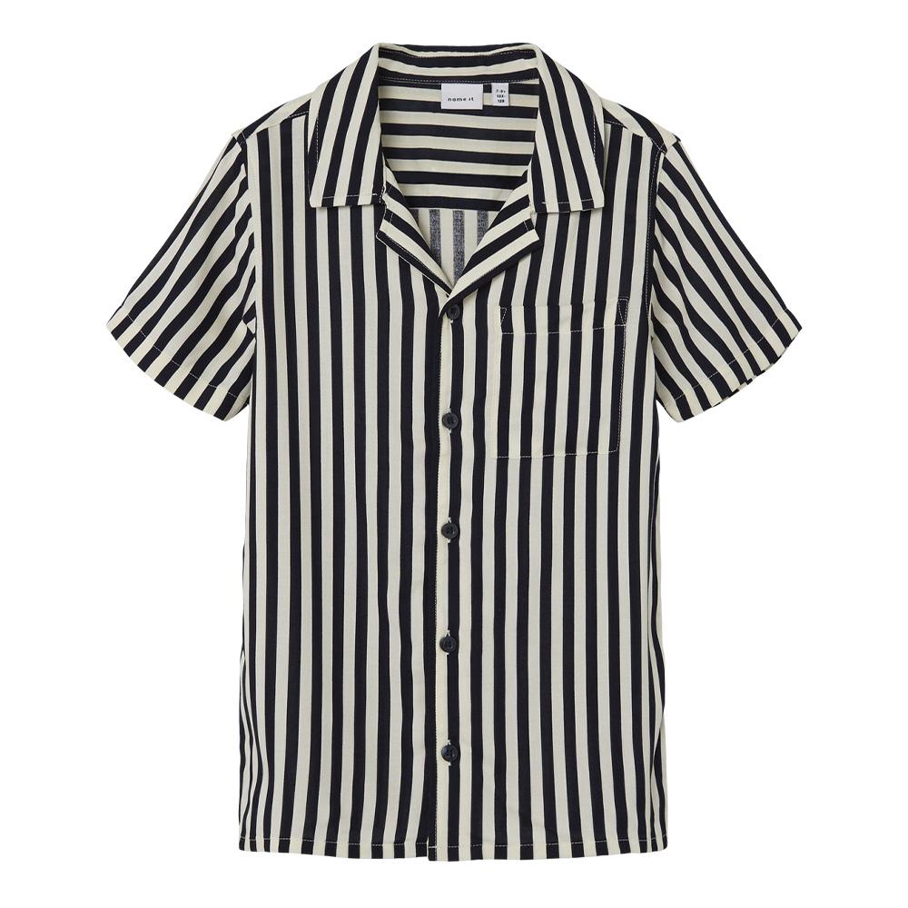 Boys' Black/White Stripes Shirt Name it Ferane Photo of the Espace des Marques %store% store - view of %key%