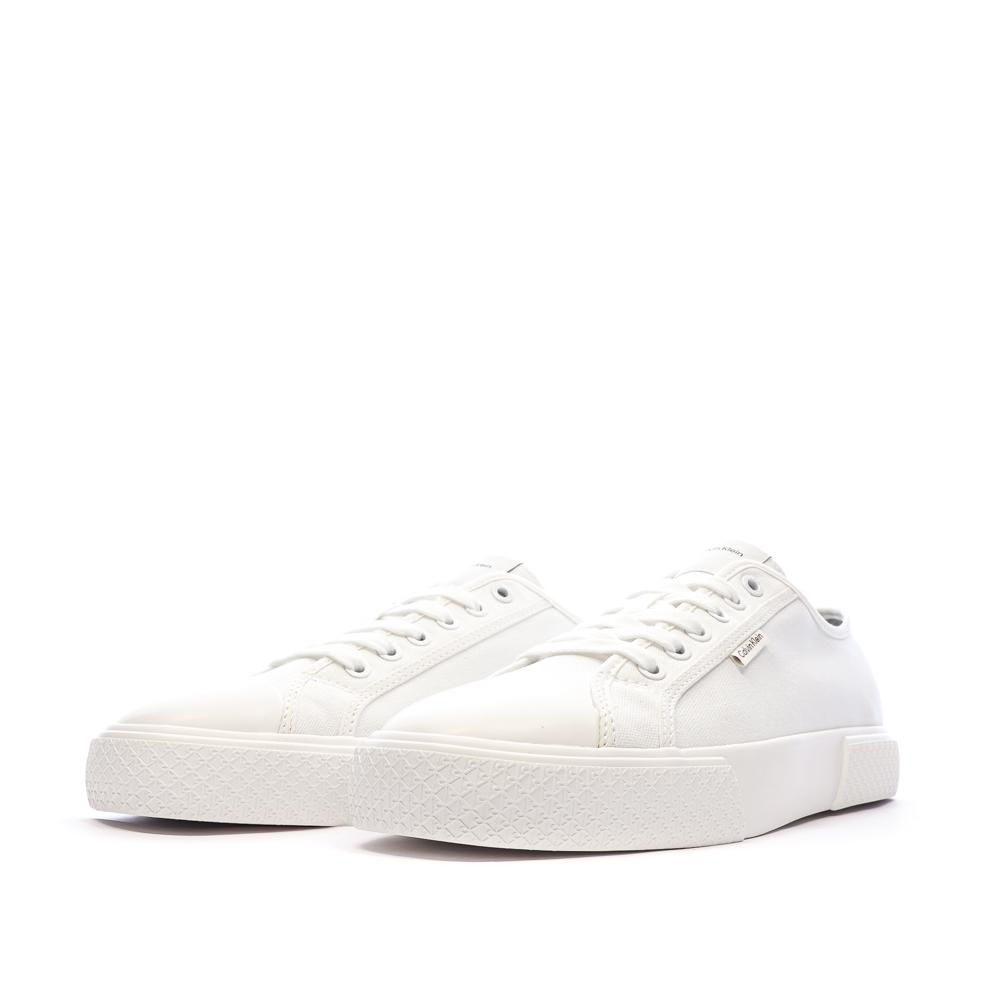 Zapatillas blancas de hombre Calvin Klein Jeans con cordones ver 6